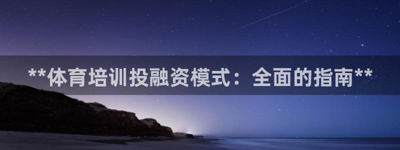 焦点娱乐平台登录不了：**体育培训投融资模式：全面的