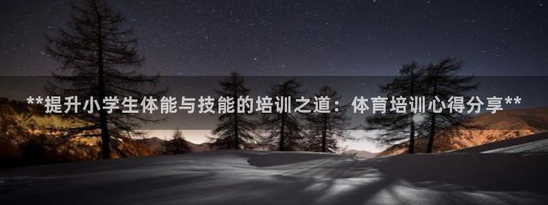 焦点娱乐黑平台：**提升小学生体能与技能的培训之道：